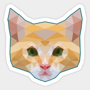 Low Poly Cat Geometric Sticker